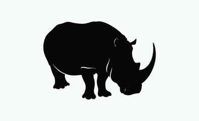 Hippo silhouettes vector  illustration 