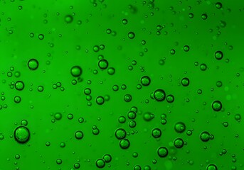 Emerald Green Bubbles Abstract