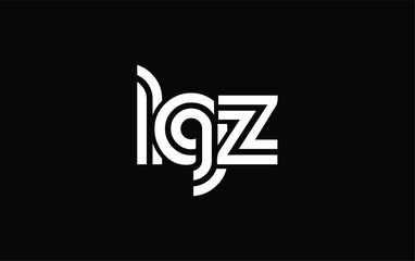 Obraz premium LGZ Creative Unique Modern Letter Logo Design. Stylized logo featuring a unique letter design, presenting abstract minimalist aesthetics and modern appeal.