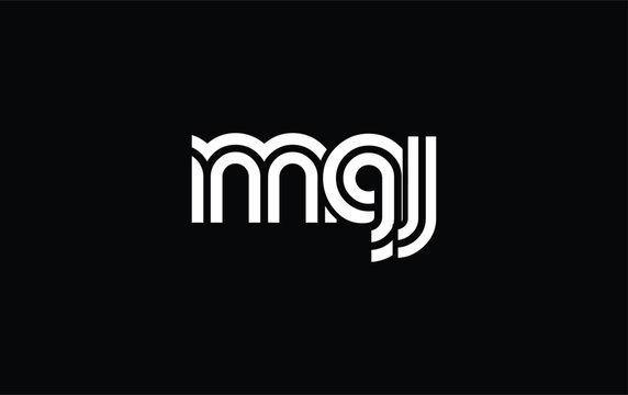 MGJ Creative Unique Modern Letter Logo Design. Stylized logo featuring a unique letter design, presenting abstract minimalist aesthetics and modern appeal.