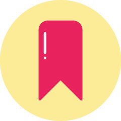 Bookmark single vector illustration icon
