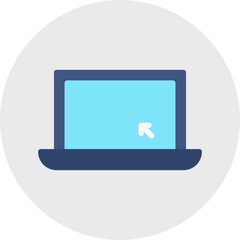 Laptop icon single vector illustration