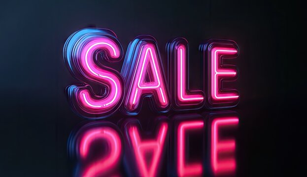 Neon pink sale sign