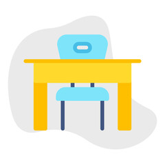 Student Desk icon single vector illustration