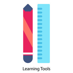Learning Tools icon single vector illustration