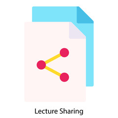Lecture Sharing icon single vector illustration