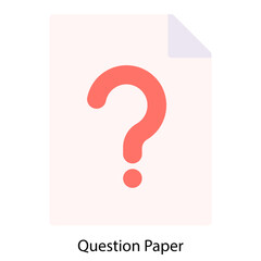 Question Paper icon single vector illustration