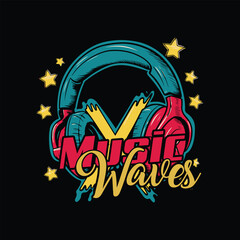 Obraz premium music t shirt design