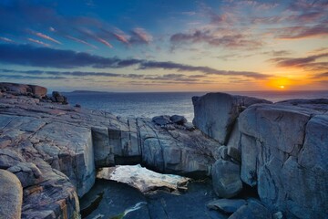 sunset over the sea