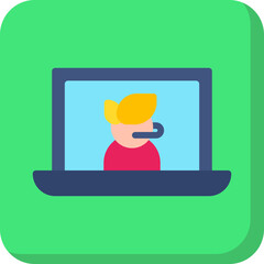 Online Counselling icon single vector illustration