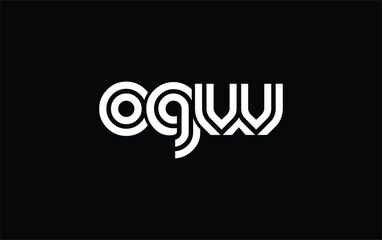 OGW Creative Unique Modern Letter Logo Design. Stylized logo featuring a unique letter design, presenting abstract minimalist aesthetics and modern appeal.