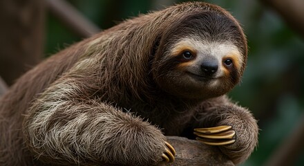 Fototapeta premium Ancient Ground Sloth in Natural Habitat