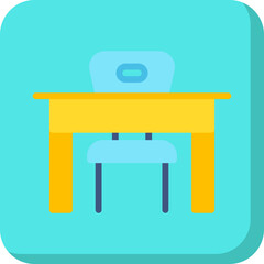 Student Desk icon single vector illustration