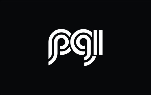 PGI Creative Unique Modern Letter Logo Design. Stylized logo featuring a unique letter design, presenting abstract minimalist aesthetics and modern appeal.