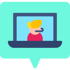 Online Counselling icon single vector illustration