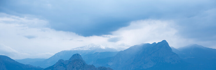 mountain landscape with clouds