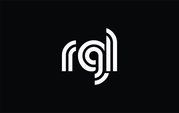 RGL Creative Unique Modern Letter Logo Design. Stylized logo featuring a unique letter design, presenting abstract minimalist aesthetics and modern appeal.