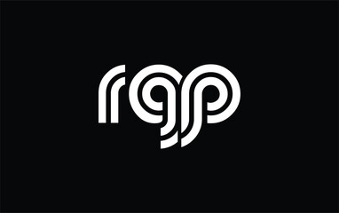 RGP Creative Unique Modern Letter Logo Design. Stylized logo featuring a unique letter design, presenting abstract minimalist aesthetics and modern appeal.