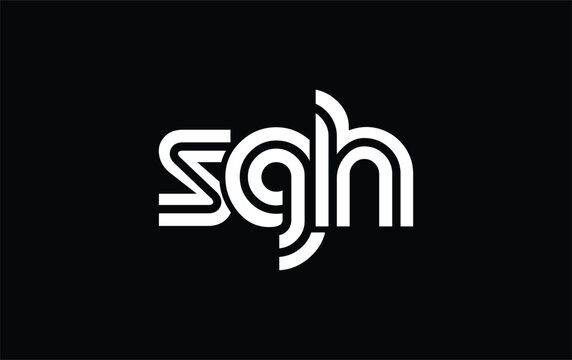 SGH Creative Unique Modern Letter Logo Design. Stylized logo featuring a unique letter design, presenting abstract minimalist aesthetics and modern appeal.