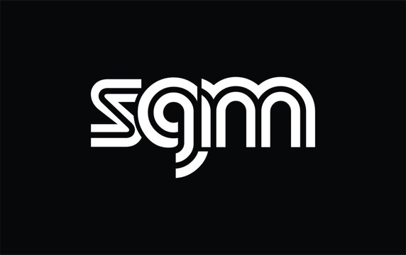 SGM Creative Unique Modern Letter Logo Design. Stylized logo featuring a unique letter design, presenting abstract minimalist aesthetics and modern appeal.