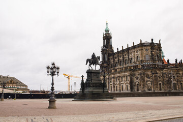 Fototapeta premium photo of the main square in Dresden