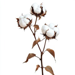 Dried cotton plant with fluffy seed pods (1)