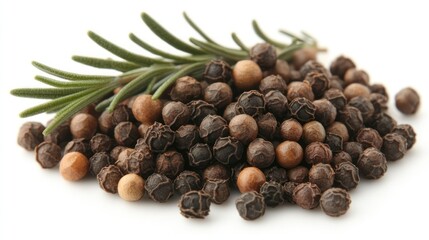 Obraz premium Aromatic Peppercorns and Rosemary Sprig