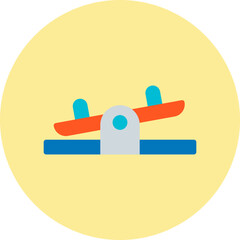 Seesaw single vector illustration icon