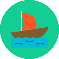 Boating icon single vector illustration