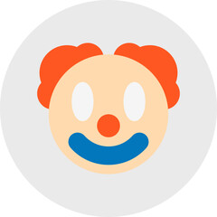 Clown Face icon single vector illustration