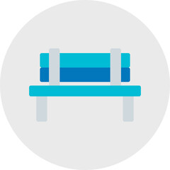 Wooden Bench icon single vector illustration