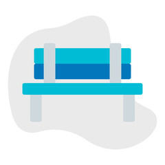 Wooden Bench icon single vector illustration
