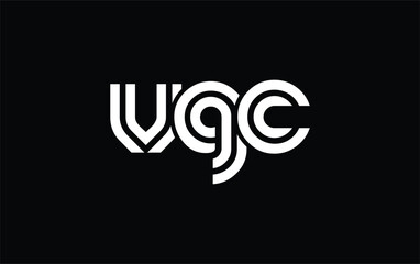 VGC Creative Unique Modern Letter Logo Design. Stylized logo featuring a unique letter design, presenting abstract minimalist aesthetics and modern appeal.