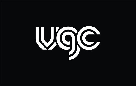 VGC Creative Unique Modern Letter Logo Design. Stylized logo featuring a unique letter design, presenting abstract minimalist aesthetics and modern appeal.