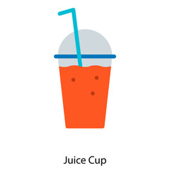 Juice Cup icon single vector illustration