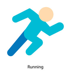 Running icon single vector illustration