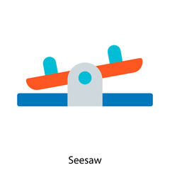 Seesaw single vector illustration icon