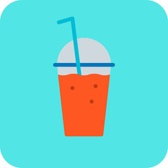Juice Cup icon single vector illustration