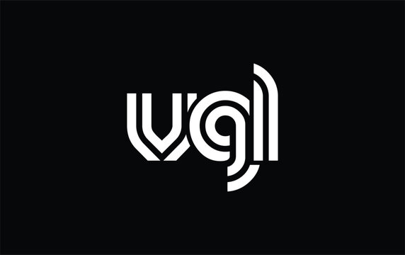 VGL Creative Unique Modern Letter Logo Design. Stylized logo featuring a unique letter design, presenting abstract minimalist aesthetics and modern appeal.