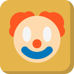 Clown Face icon single vector illustration