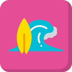 Surfing icon single vector illustration