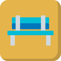 Wooden Bench icon single vector illustration