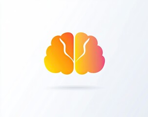 Brain graphic, vibrant colors