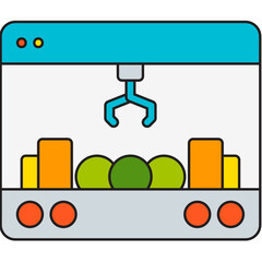 Claw Machine icon single vector illustration