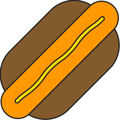 HotDog icon single vector illustration