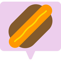 HotDog icon single vector illustration
