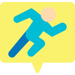 Running icon single vector illustration
