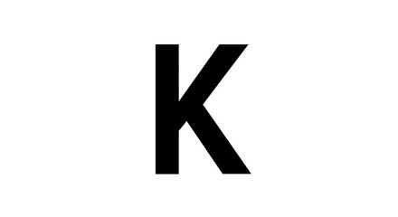 Fototapeta premium Bold Black K Letter Image