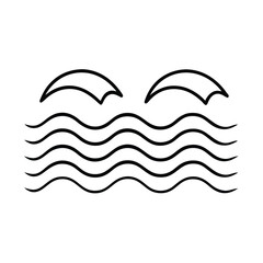 calm ocean waves line art on white background (1).eps