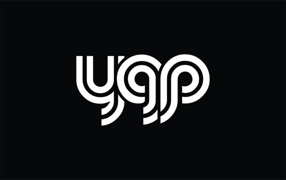YGP Creative Unique Modern Letter Logo Design. Stylized logo featuring a unique letter design, presenting abstract minimalist aesthetics and modern appeal.